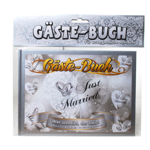 Gästebuch Just Married aus Pappe Buch für Gäste Hochzeit