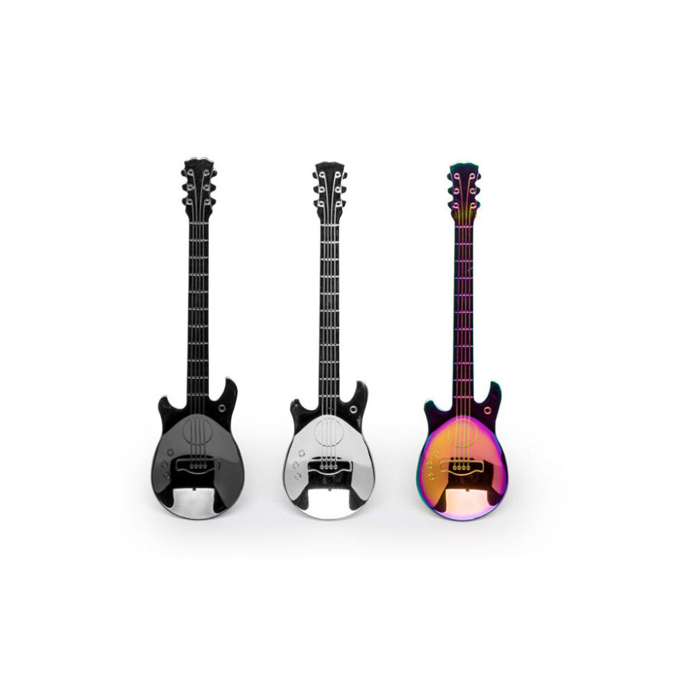Teelöffel Set Gitarre in verschiedenen Farben