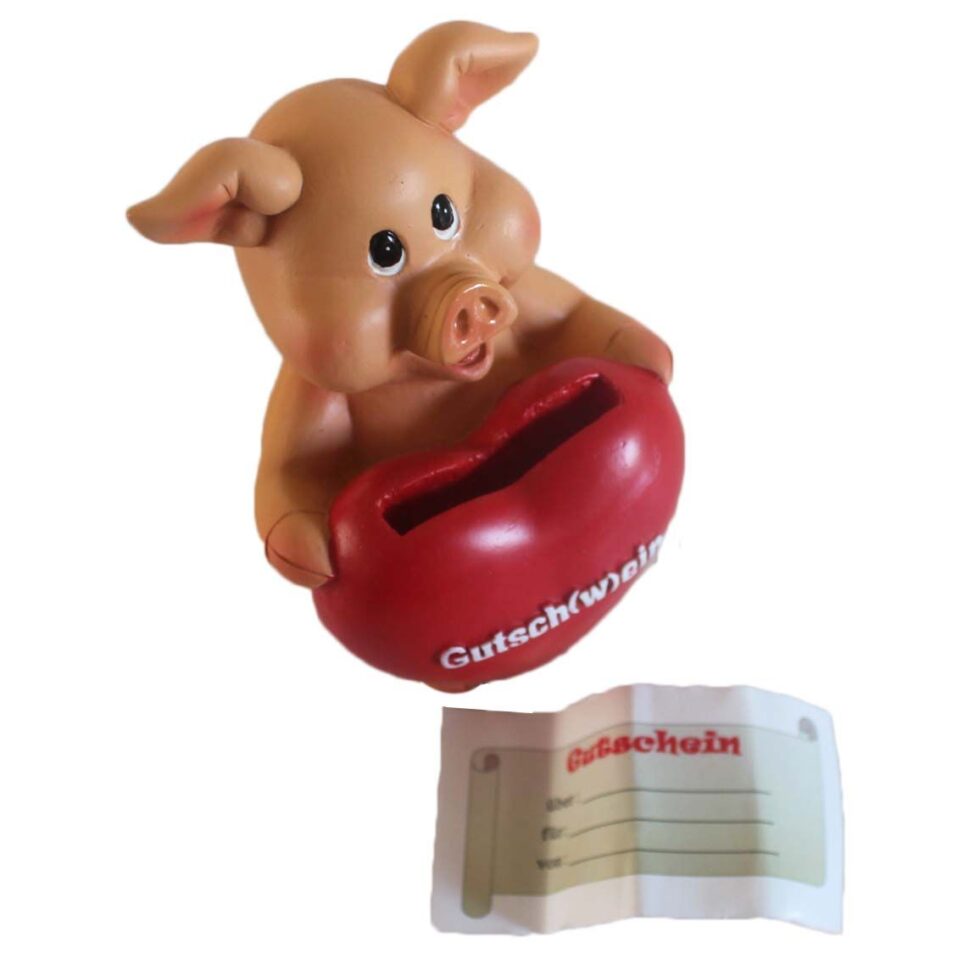 Schwein mit Gutschein Herz – Bild 4