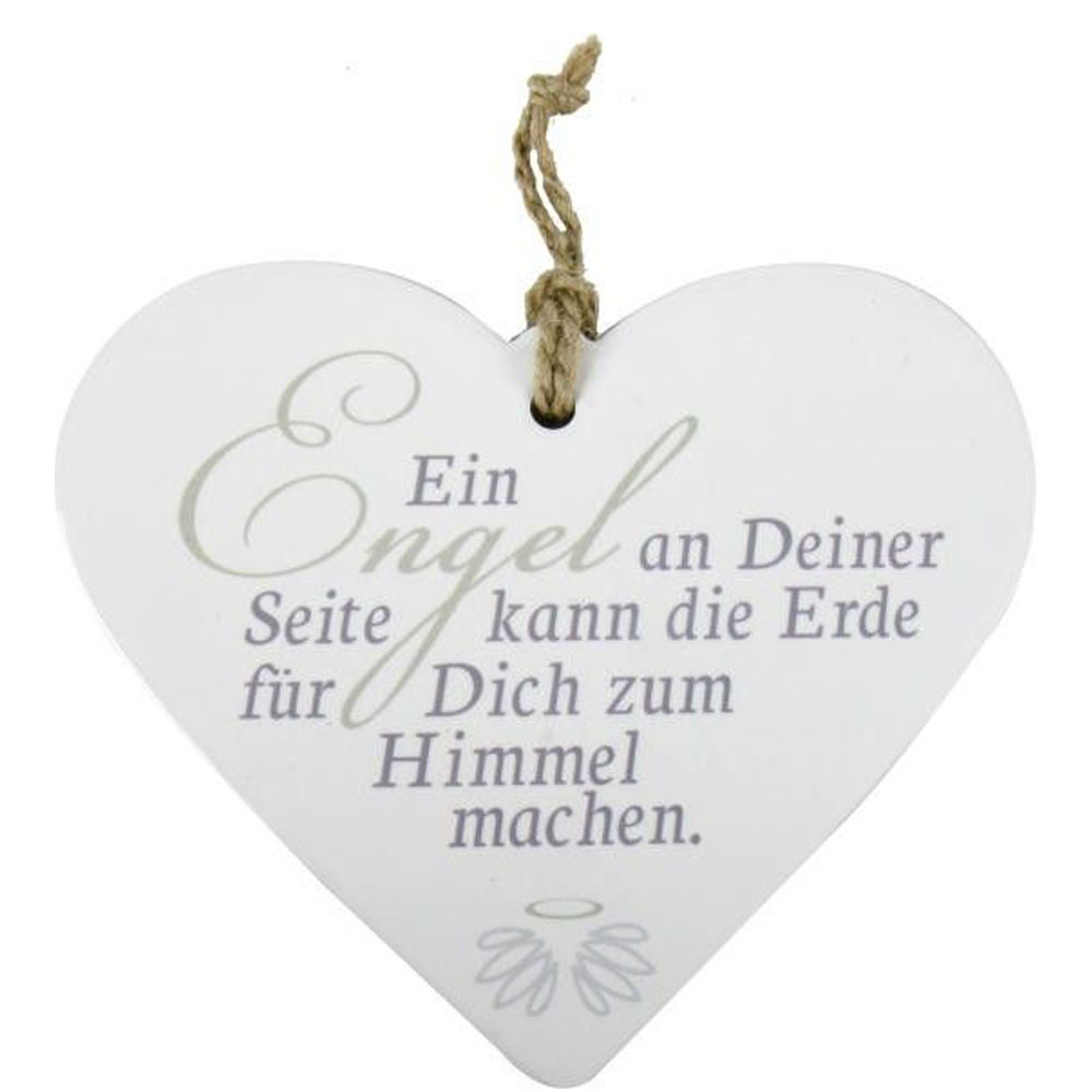 Herz Engel an deiner Seite mit Spruch Deko Herz Geschenk