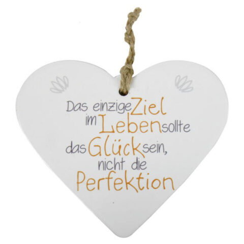 Herz Glück mit Spruch Geschenk Deko Herz