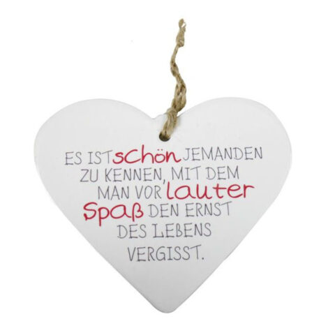 Herz Spaß mit Dir Deko Herz Geschenk z. Aufhängen