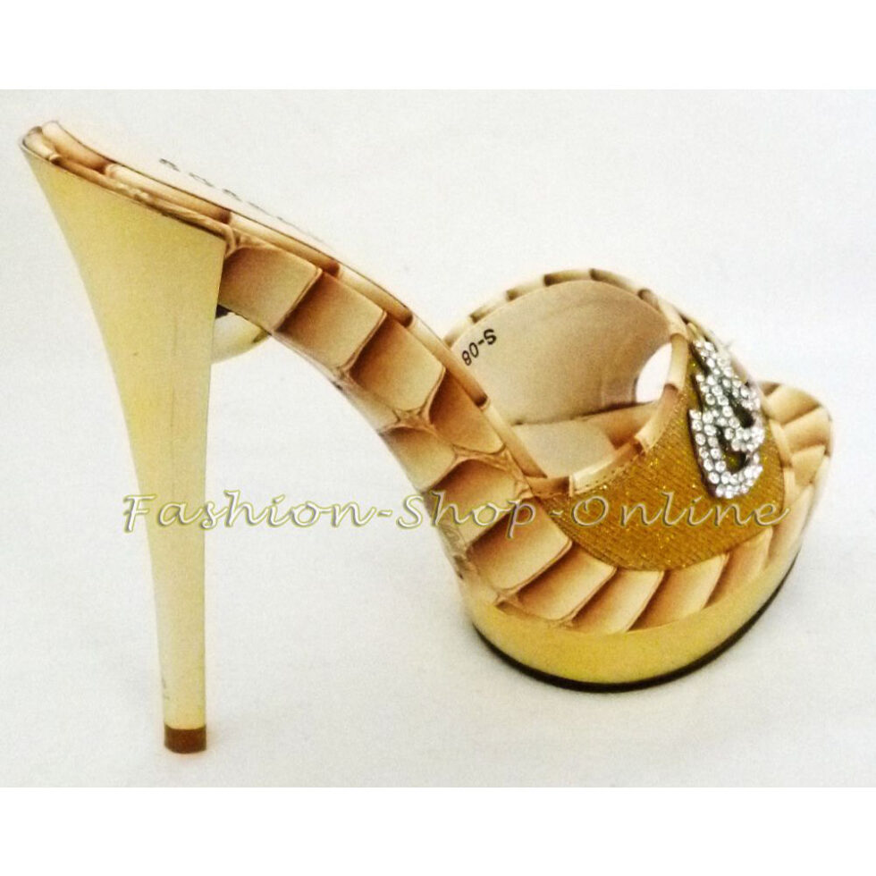 Pumps Schuhe gold – Bild 2
