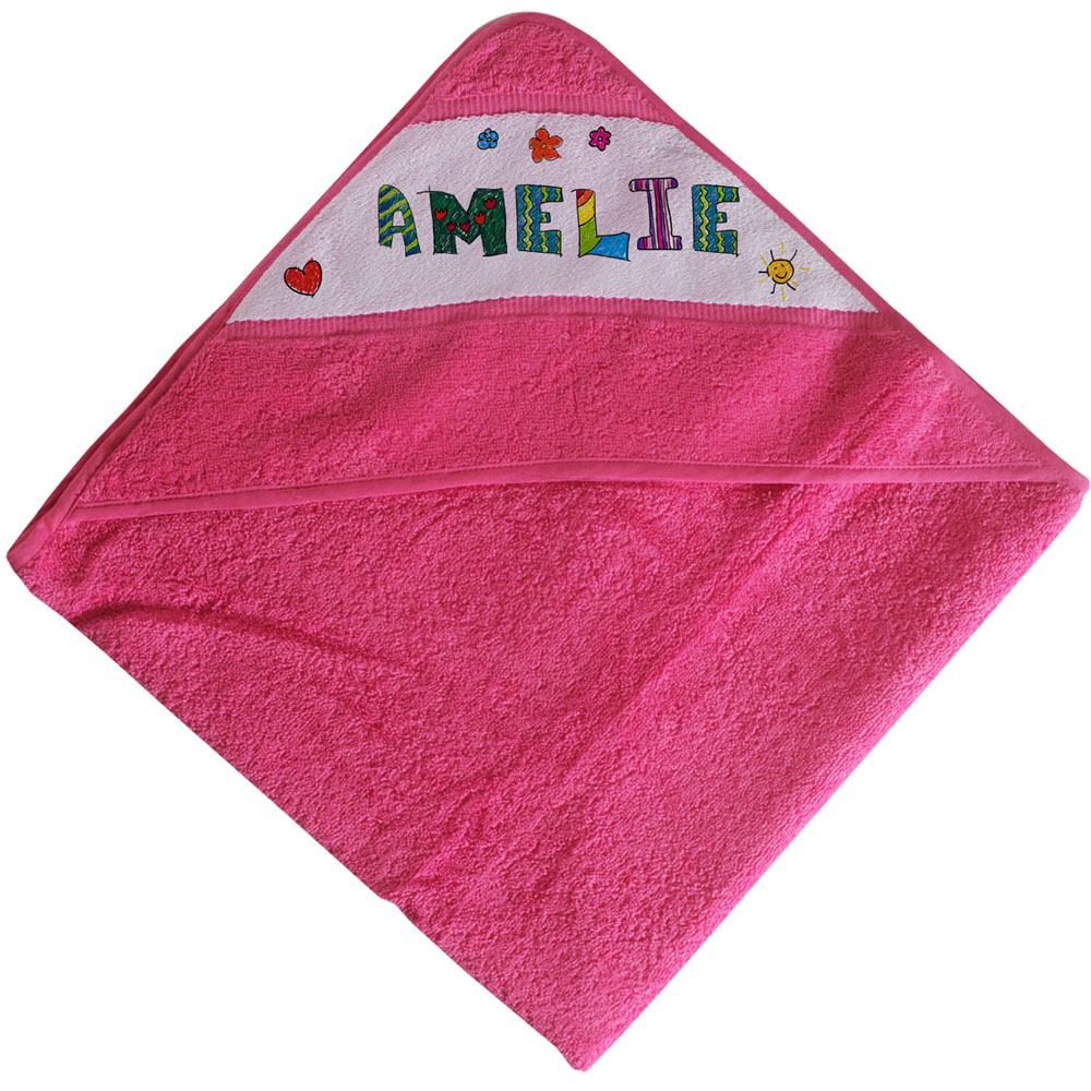Kinder Handtuch mit Name | Kapuzen-Handtuch – Bild 2