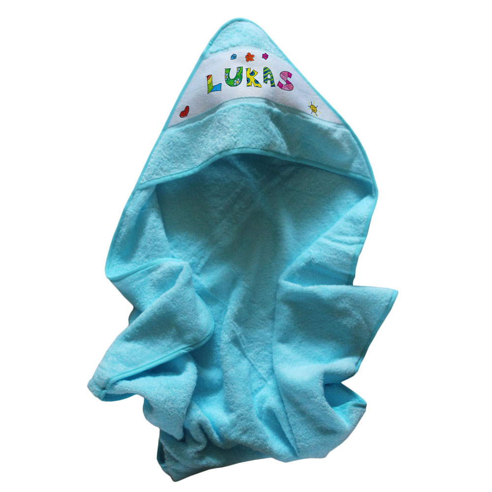 Kinder Handtuch mit Name | Kapuzen-Handtuch – Bild 3
