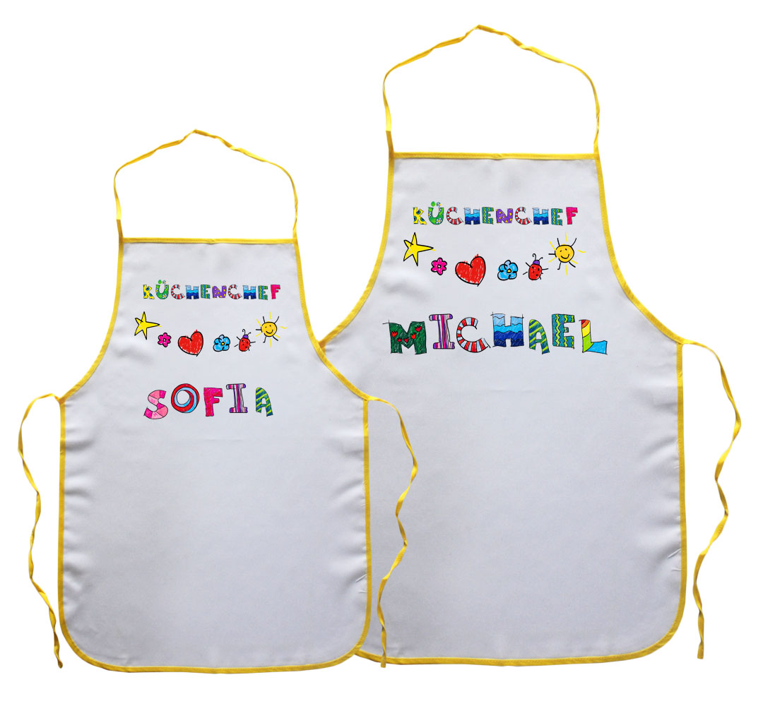 Kinderschürze "Küchenchef" mit Name