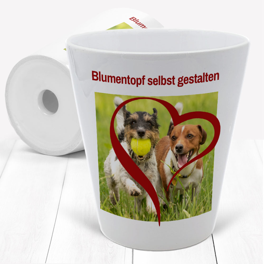 Blumentopf selbst gestalten Fotogeschenk