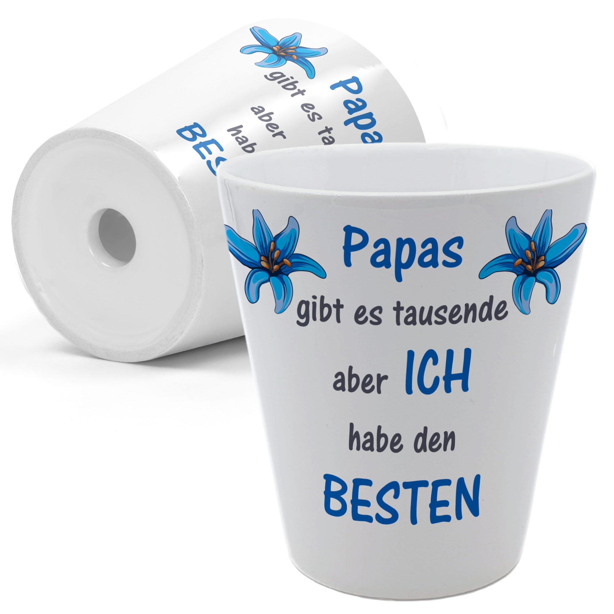 Blumentopf "bester Papa" zum Vatertag