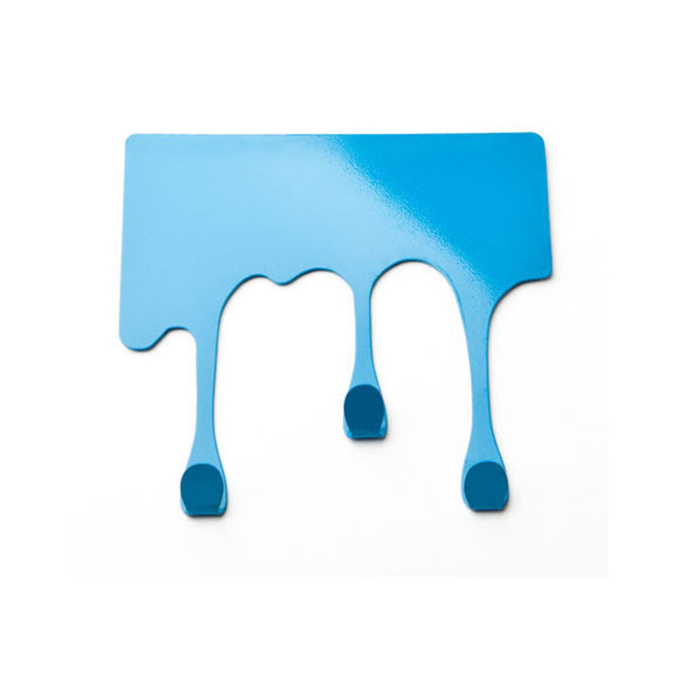 kleiner Designer Haken 12 x 12 cm Wandhaken blau für Bad und Küche – Bild 2