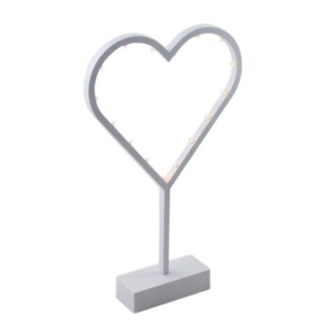 LED Herz weiß mit 16 Lichtern 40 cm
