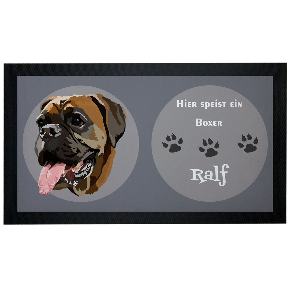 Napfunterlage Hund Boxer mit Name