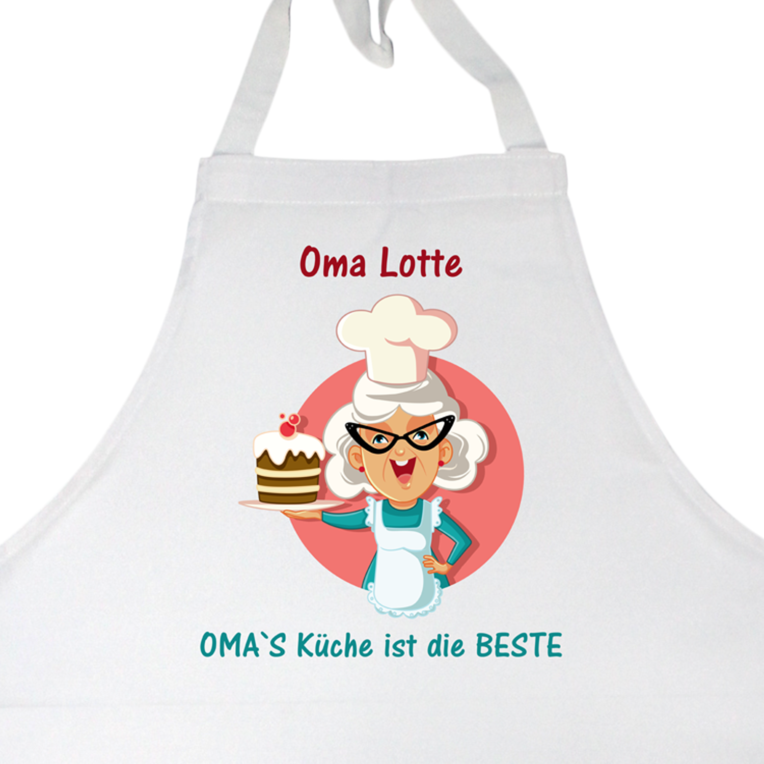 Omas Küche ist die Beste | Latzschürze mit Name