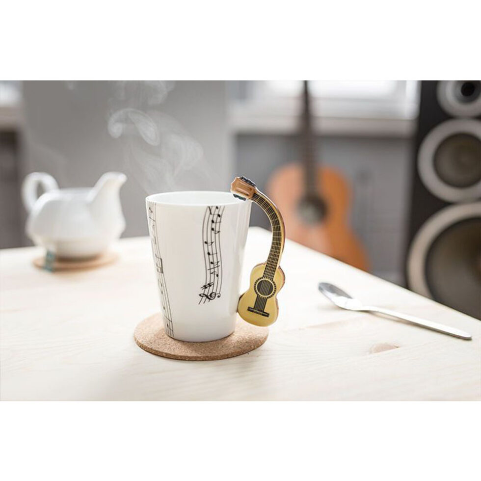 Porzellan Musik Becher Gitarre Kaffeebecher Musikinstrument – Bild 2