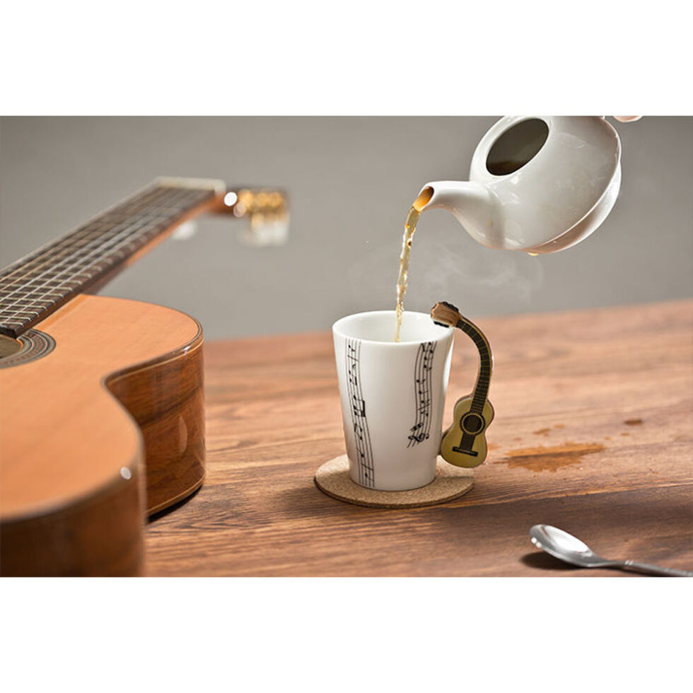 Porzellan Musik Becher Gitarre Kaffeebecher Musikinstrument – Bild 3
