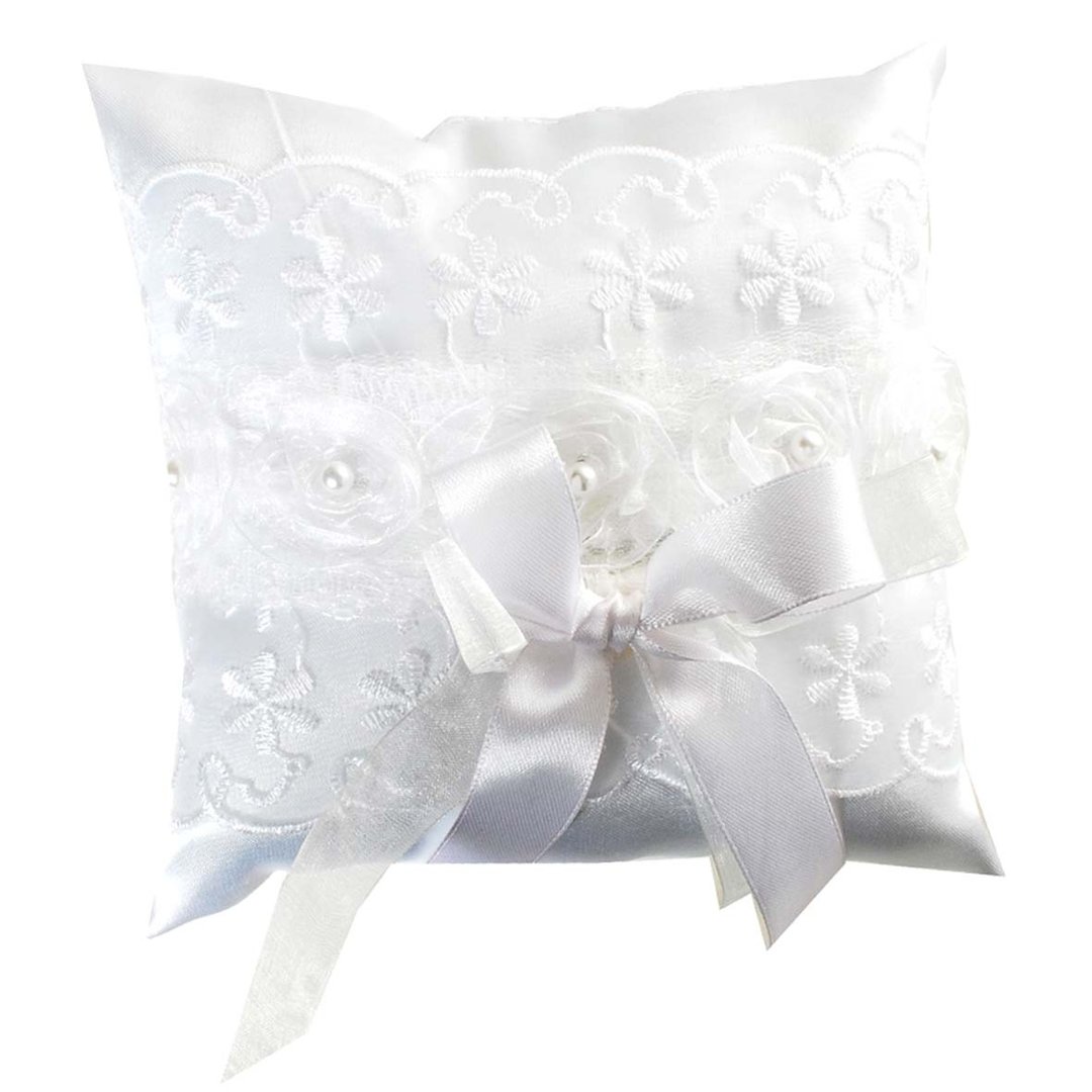 Ringkissen mit Spitze Hochzeit Kissen Rind