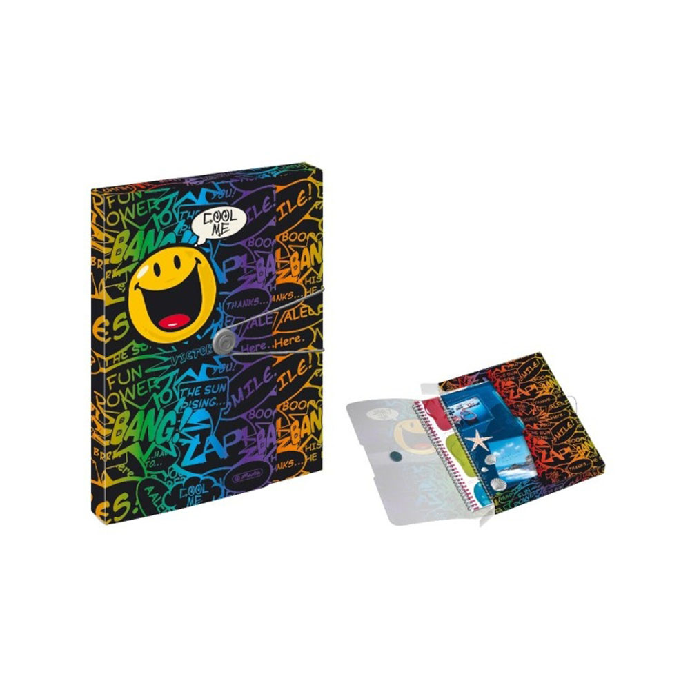 Sammelbox A4 mit Gummizug SMILEYWORLD von Herlitz