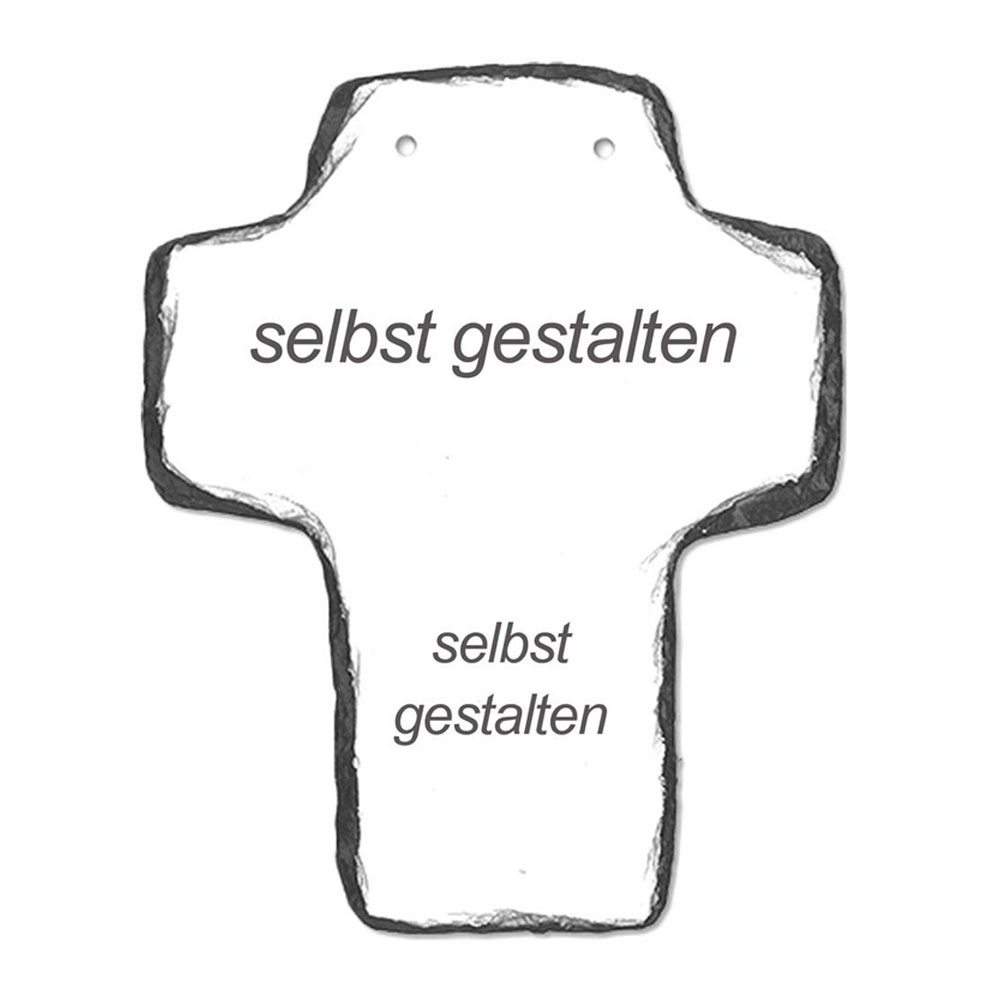 Kreuz Schiefertafel mit Foto selbst gestalten