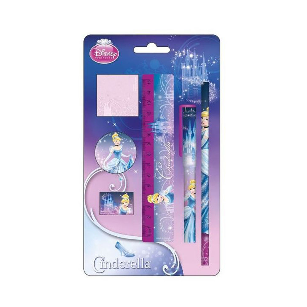 Schreibset CINDERELLA 6teilig auf Blisterkarte