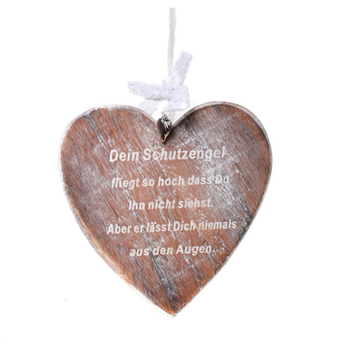 Herz "Schutzengel" aus Holz