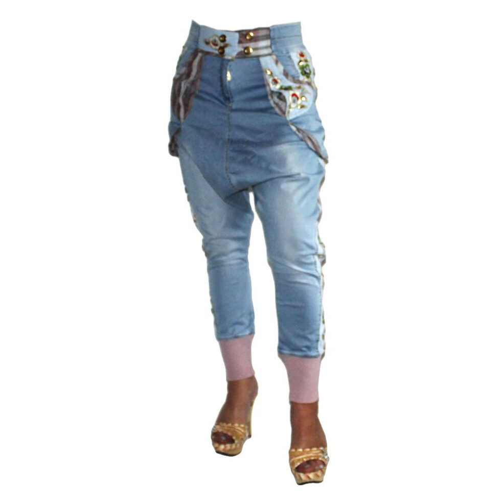 Signet 1185 Damen Haremshose Pumphose Eisblau Jeans Pumphose – Bild 3