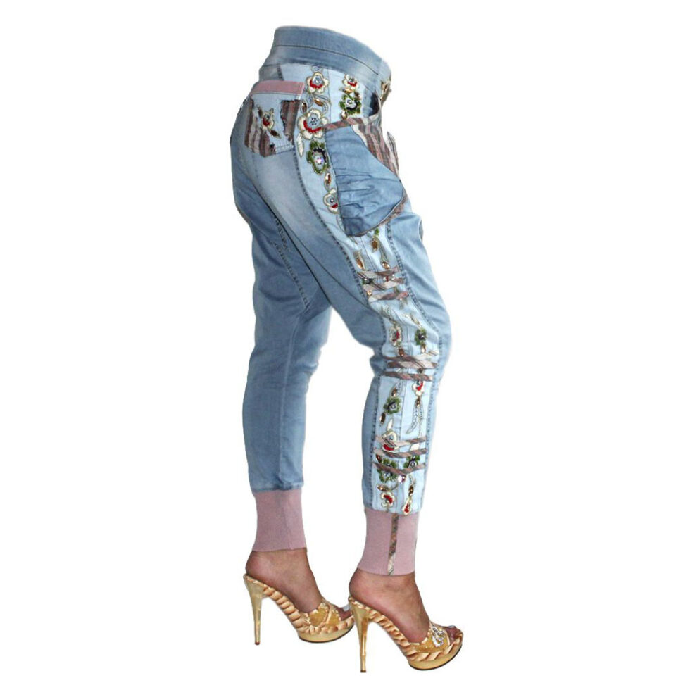 Signet 1185 Damen Haremshose Pumphose Eisblau Jeans Pumphose – Bild 4