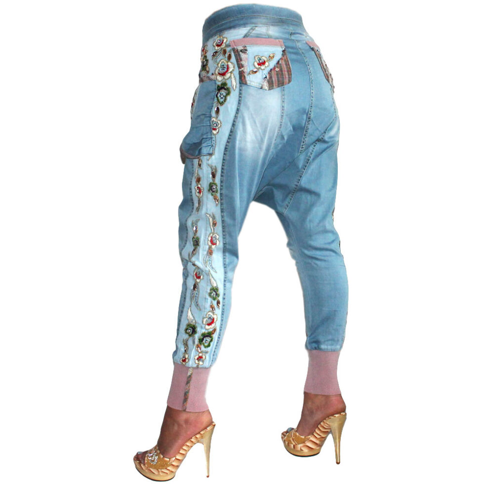 Signet 1185 Damen Haremshose Pumphose Eisblau Jeans Pumphose – Bild 5