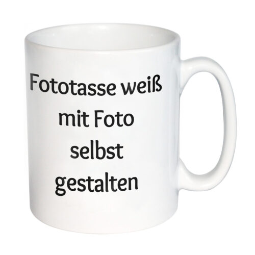Fototasse weiß selbst gestalten