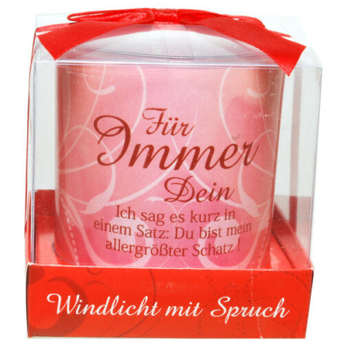 Windlicht Für immer Dein Windlicht Liebe mit Spruch