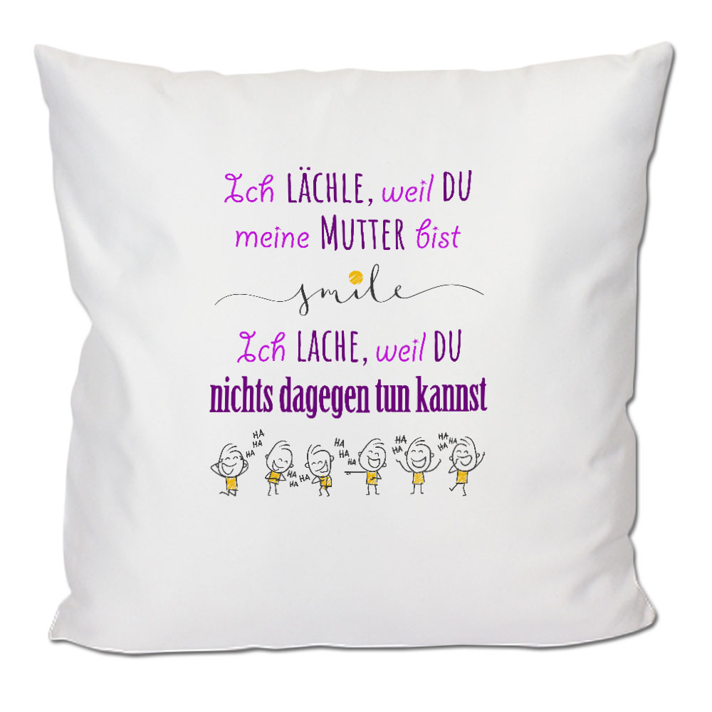 Kissen witzig für Mama "ich lache" | Muttertag