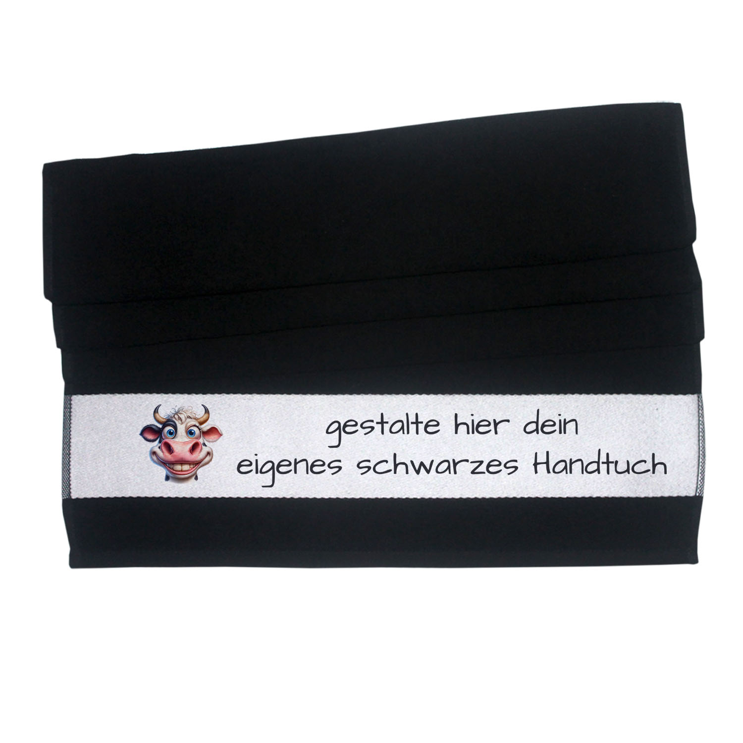 Handtuch schwarz individuell gestalten 50x100 cm