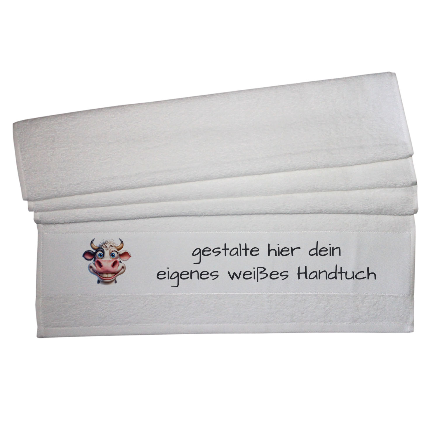Handtuch weiß individuell gestalten 50x100 cm