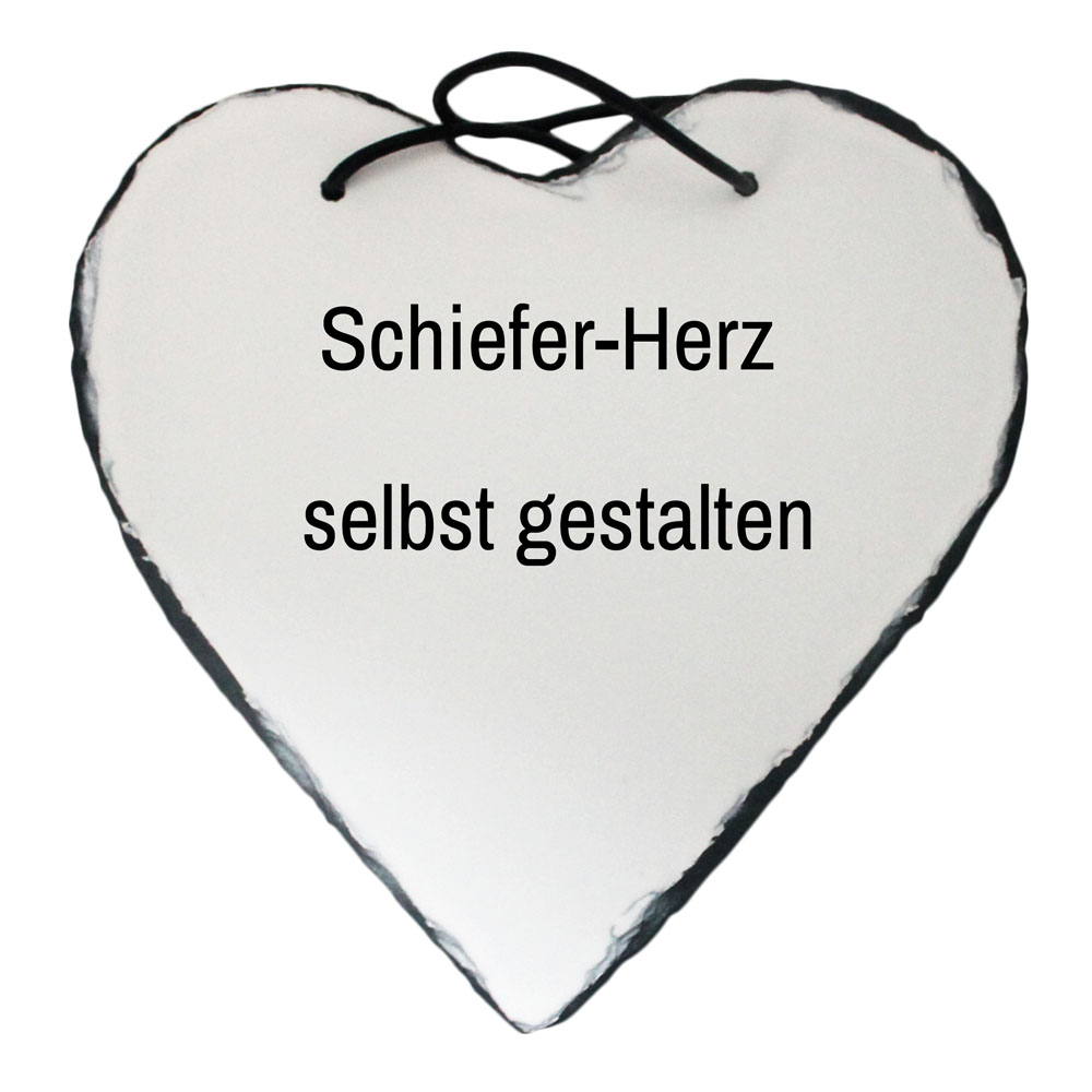 Schiefer Herz mit Foto selbst gestalten