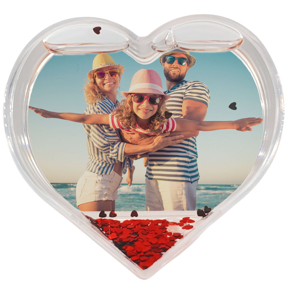 Herz Schneekugel mit Foto – Bild 2